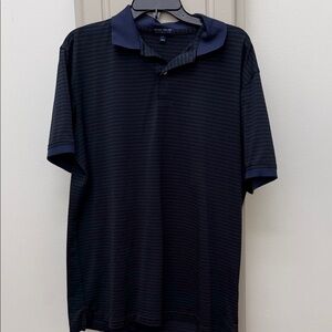 Peter Millar Black Striped Polo Shirt